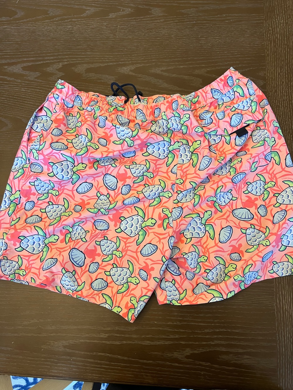 Vineyard Vines Pink Sea Turtle & Shell Swim Trunks - Picture 4 of 4